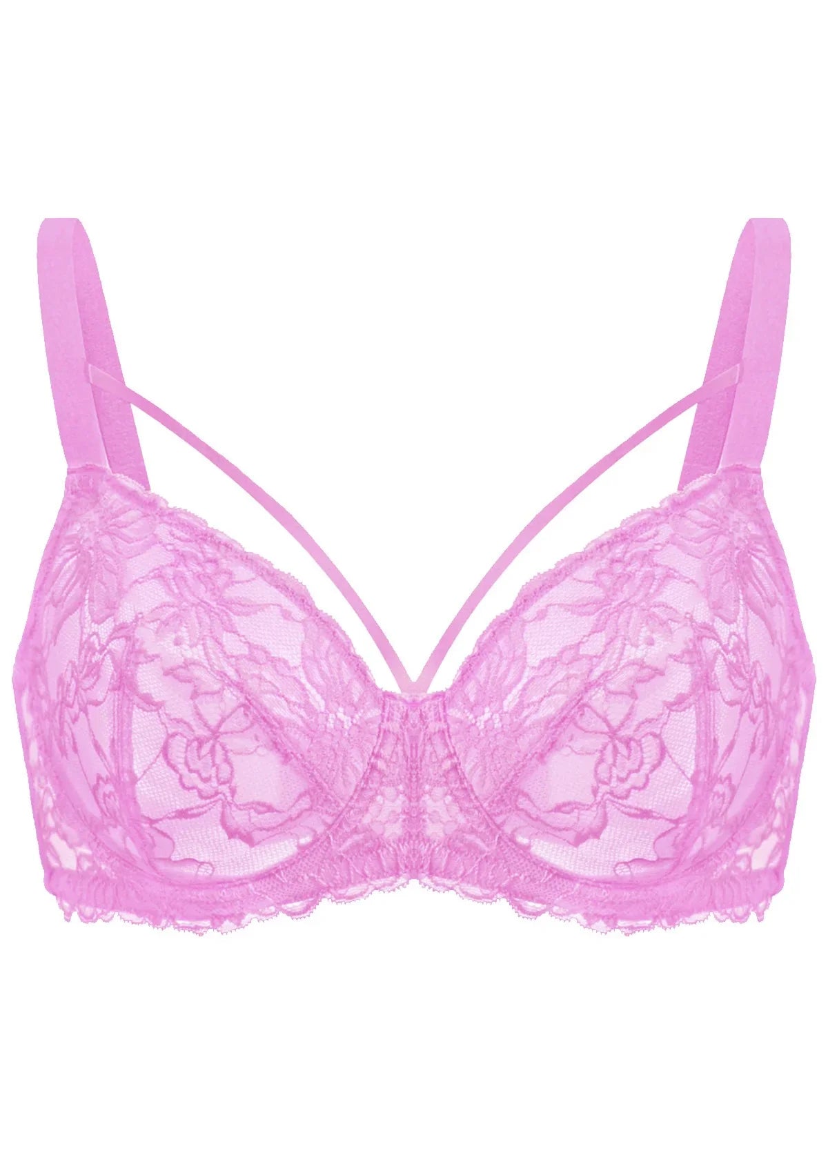 Pretty In Petals Unlined Strappy Lace Bra