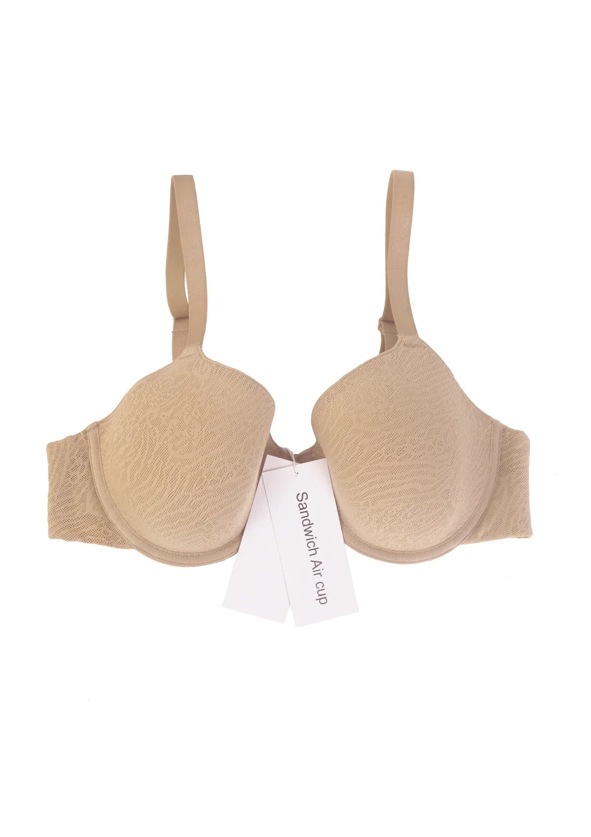 Sandwich Air cup Lace Detail Mesh Lightly Padded Full Coverage Underwire T-Shirt Bra