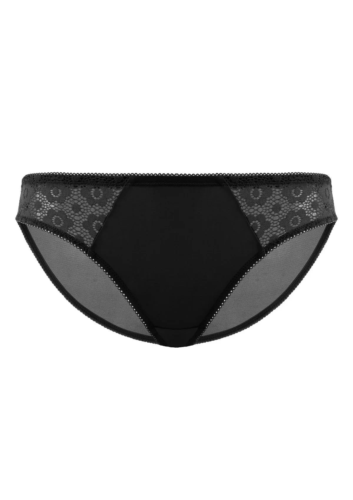 Serena Comfort Black Lace Trim Bikini Underwear