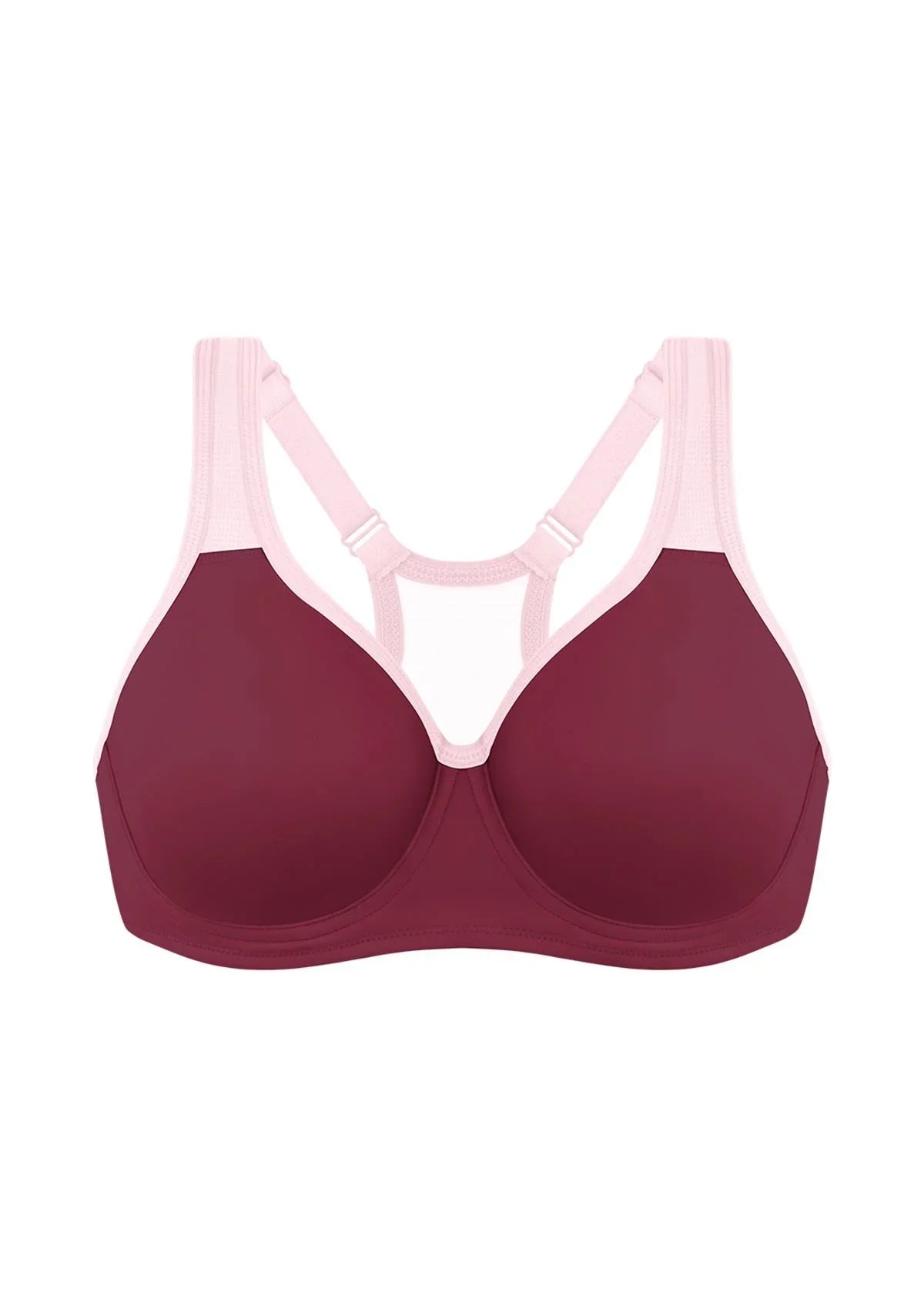 ComfyArc Unlined Outside Underwire Racerback Sports Bra