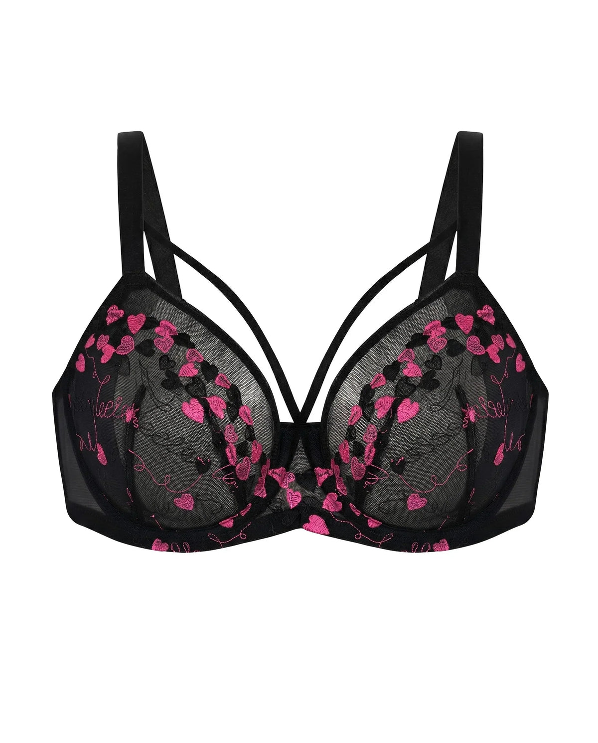 HSIA Renna Holiday Edit Embroidery Pink Lace Underwire Bra