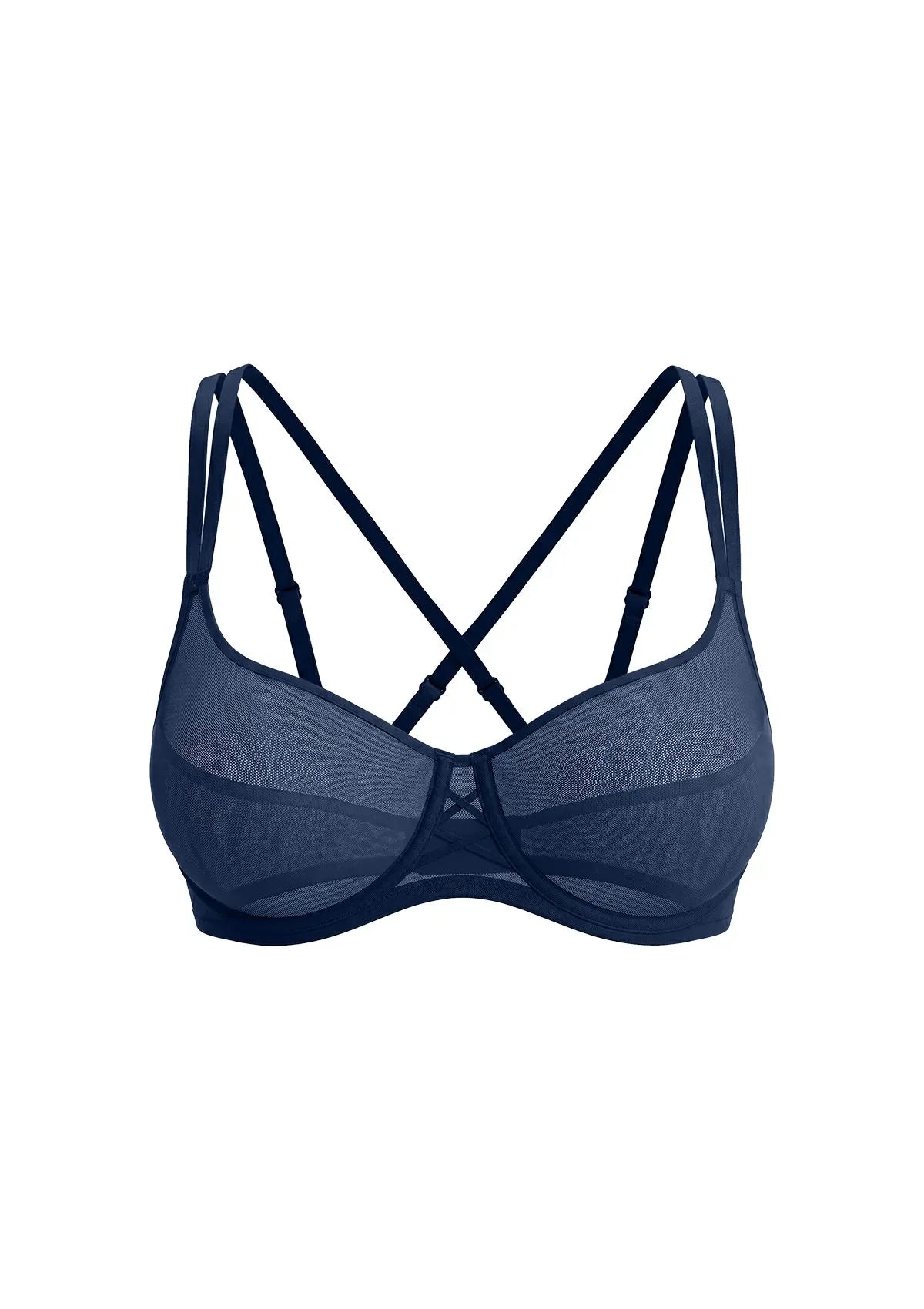 Lyra Sheer Mesh Multi-Way Unlined Balconette Bra