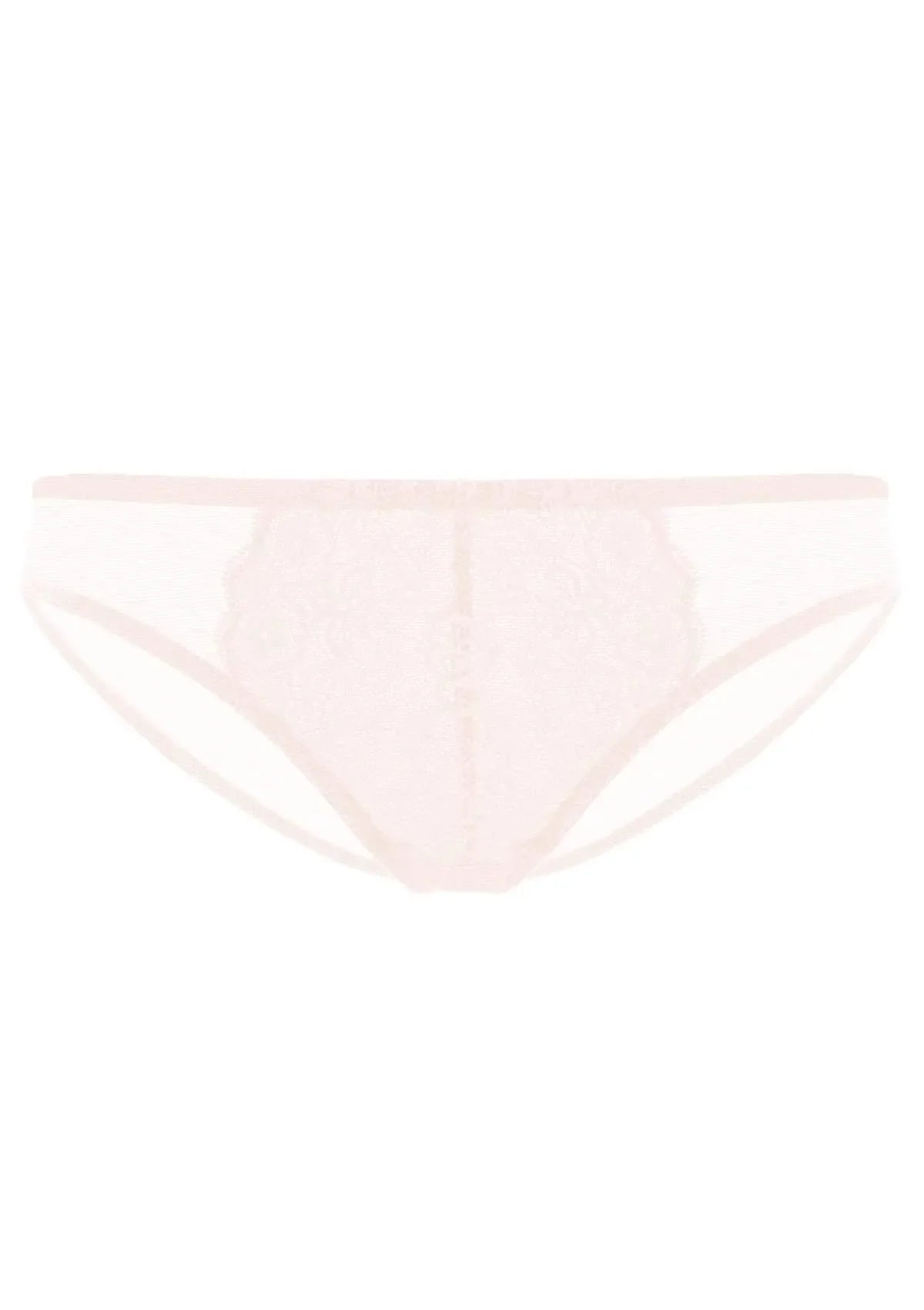 Nymphaea Front Floral Dusty Peach Lace Bikini Underwear
