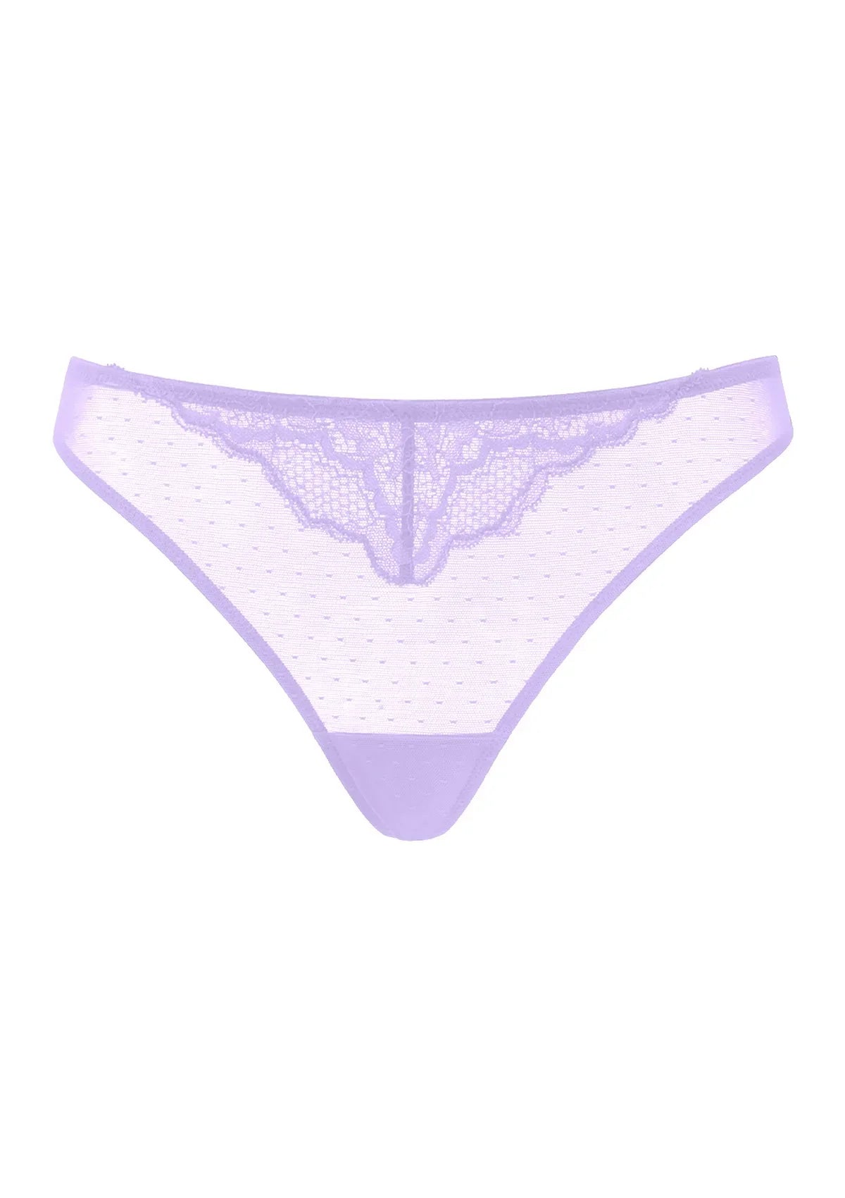 Enchante Floral Lace Sheer Mesh Back Thong Undewear