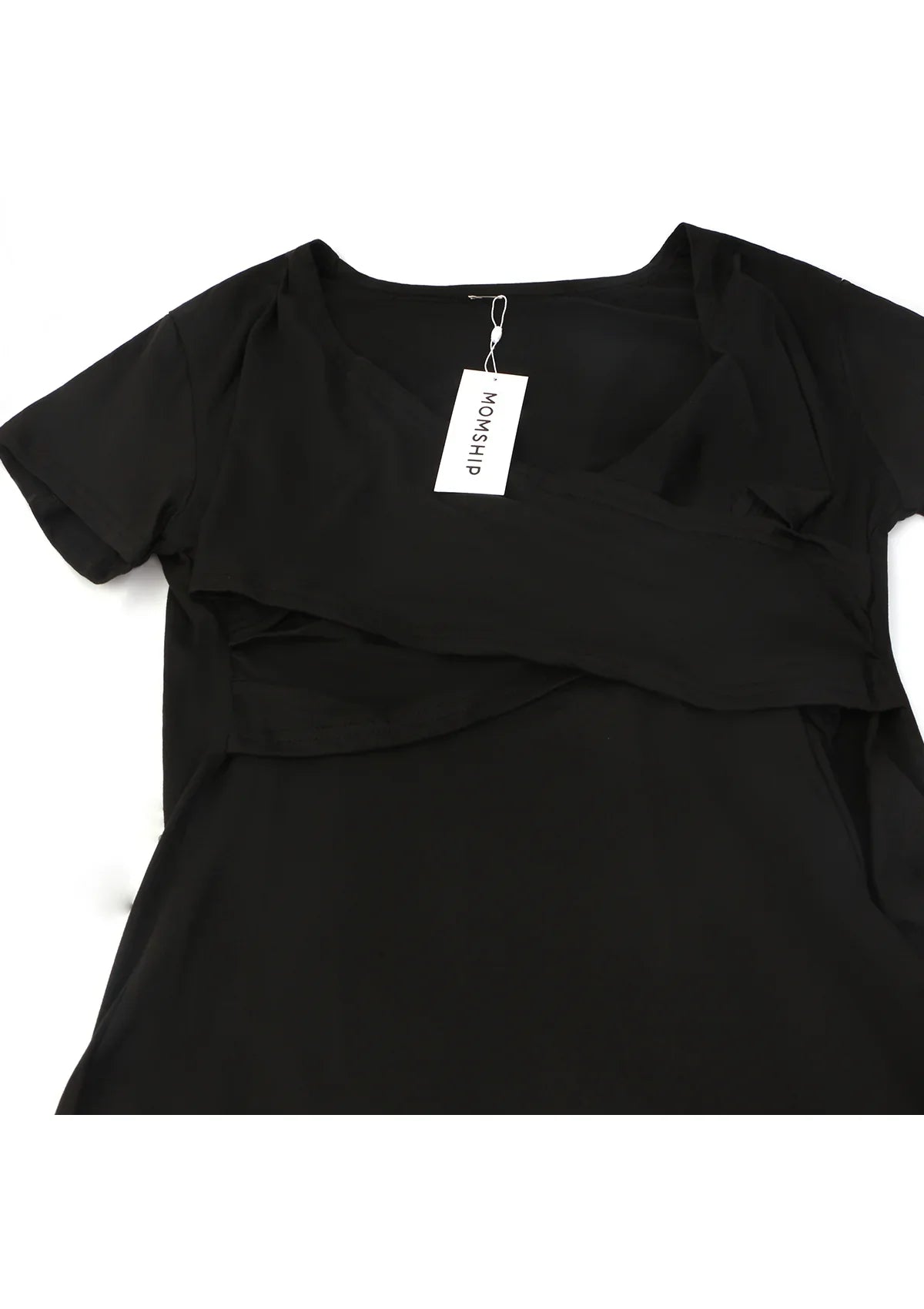 MOMSHIP Maternity Shirt Short Sleeve Nursing Tops