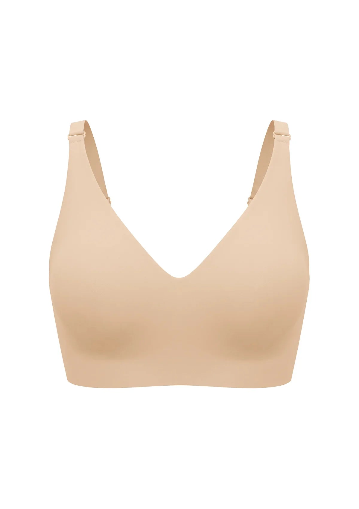V-Neck Seamless Wireless Push Up Support  Multi-way Strap Bra