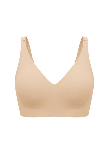 V-Neck Seamless Wireless Push Up Support  Multi-way Strap Bra