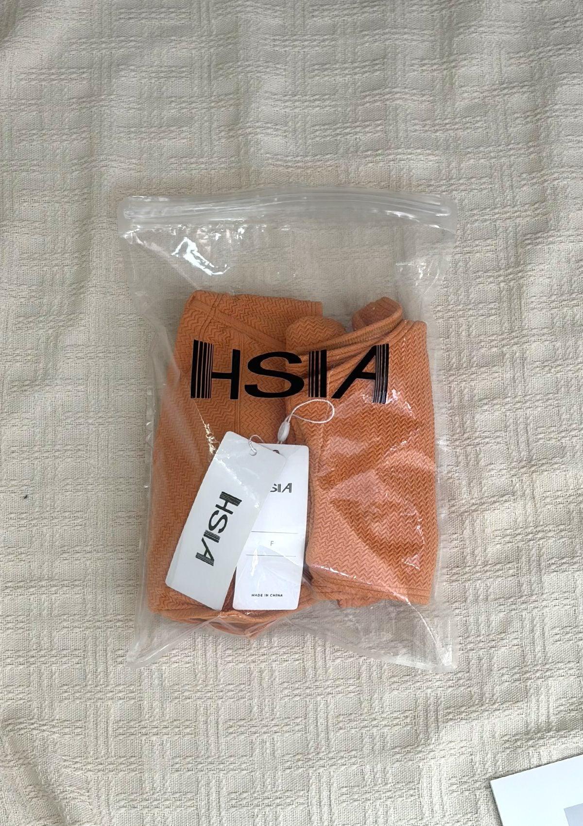 HSIA—V-wire Plunge Textured Two-piece Bikini Set