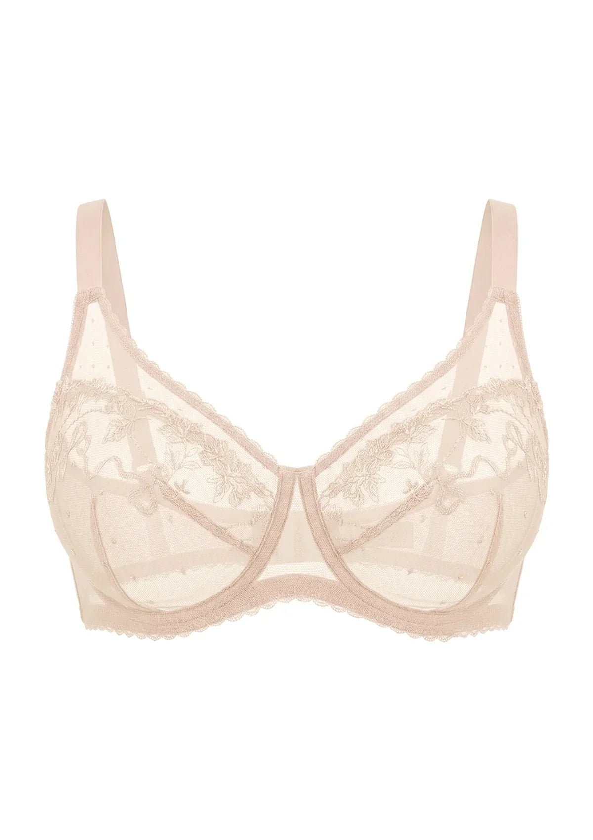 Ophelia Embroidered Lace Full Coverage Unlined Bra