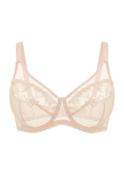 Ophelia Embroidered Lace Full Coverage Unlined Bra