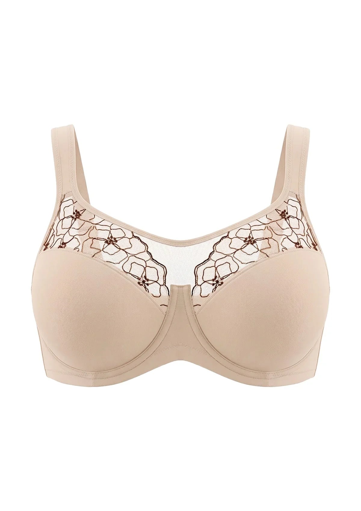 Dahlia Embroidered Lace Full Coverage Unlined Bra