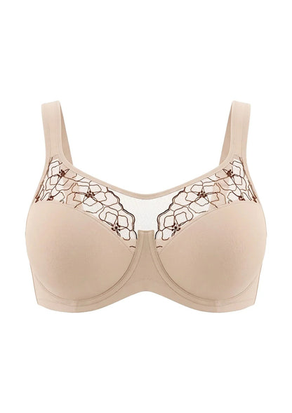 Dahlia Embroidered Lace Full Coverage Unlined Bra