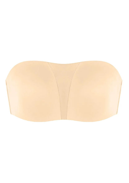 Fiery Unlined Seamless Comfort Underwire Plus Size Bandeau Strapless Coffee Bra
