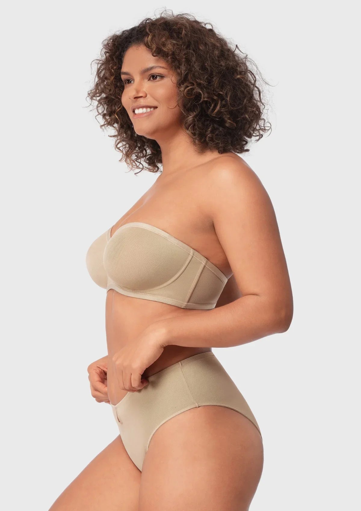 Leopard Unlined Strapless Minimizer Bra