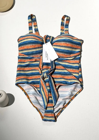 HSIA Sandwich Air Cup Multiway Multi-colored Striped One-piece Swimsuit