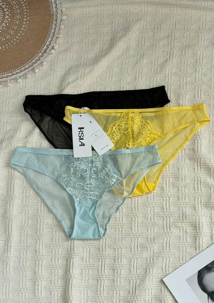 HSIA—Floral Lace Bikini Panties 3 Pack