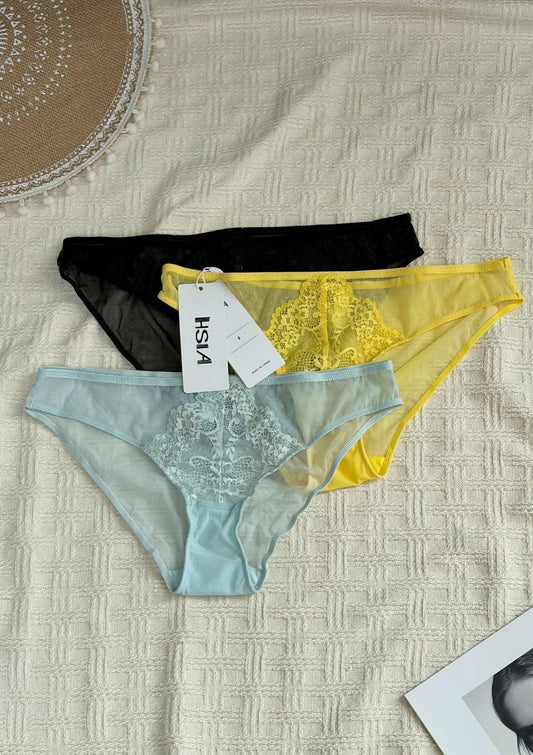 HSIA—Floral Lace Bikini Panties 3 Pack