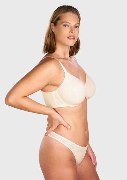 AirMesh Lace Detail Mesh Lightly Padded Full Coverage Underwire T-Shirt Bra