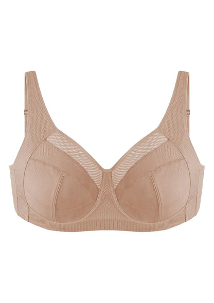 AiryComfort Full Coverage Unpadded WireFree Minimizer Bra