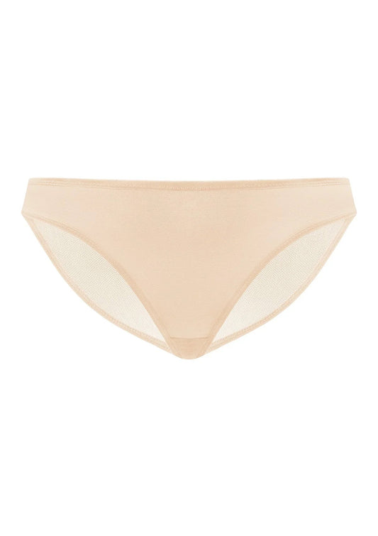 Billie Smooth Beige Sheer Mesh Bikini Underwear