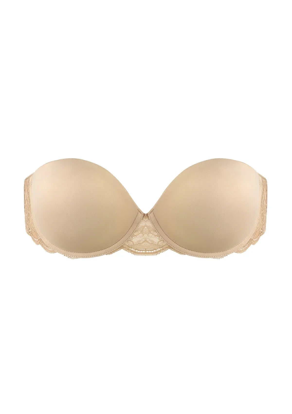 Blossom Mist Lace Trim Clear Back Strap Convertible Strapless Bra