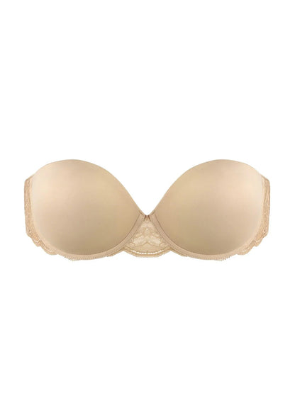 Blossom Mist Lace Trim Clear Back Strap Convertible Strapless Bra