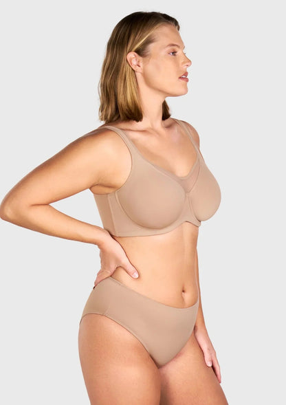CoolComfort Smoothing Unlined Underwire Minimizer Bra
