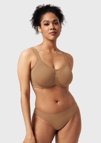 CoolComfort Smoothing Full Coverage Unlined Underwire Minimizer Bra