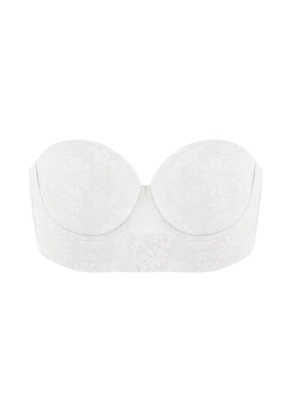 Daisy Smooth Lace Lightly Padded Longline Underwire Strapless Balconette Bra