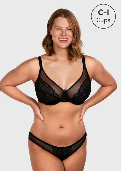 Enchante Lace Unlined Full Coverage Underwire Bra