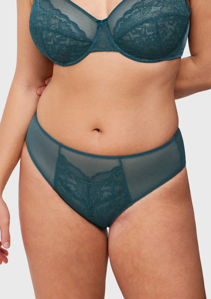 Enchante High-Rise Lace Brief Underwear
