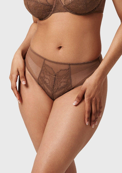 Enchante High-Rise Lace Brief Underwear
