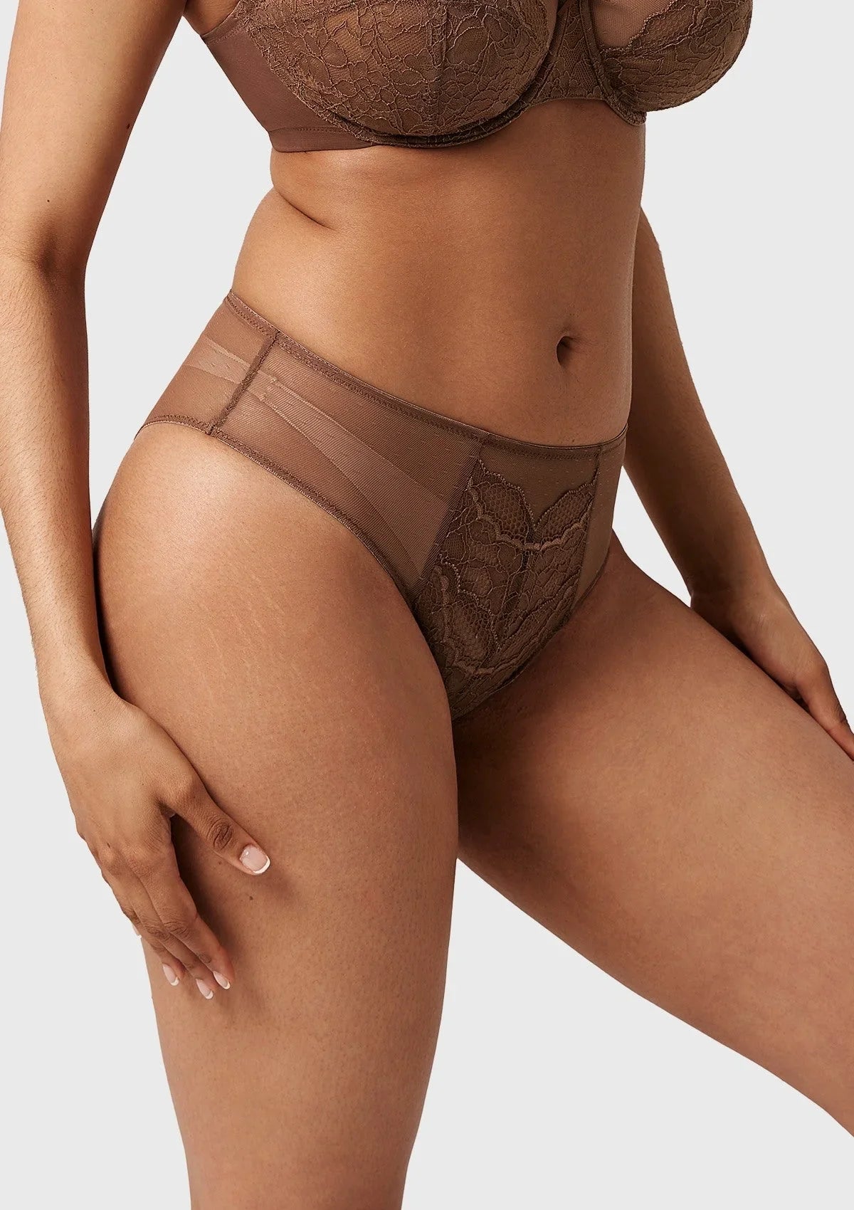 Enchante High-Rise Lace Brief Underwear