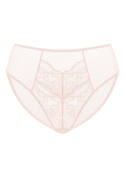 Enchante High-Rise Dusty Peach Lace Brief Underwear