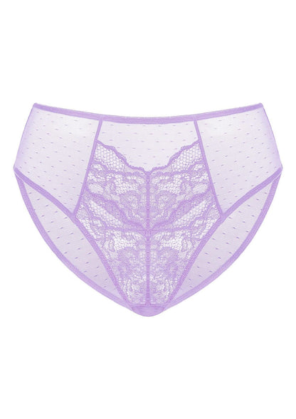 Enchante High-Rise Purple Lace Brief Underwear