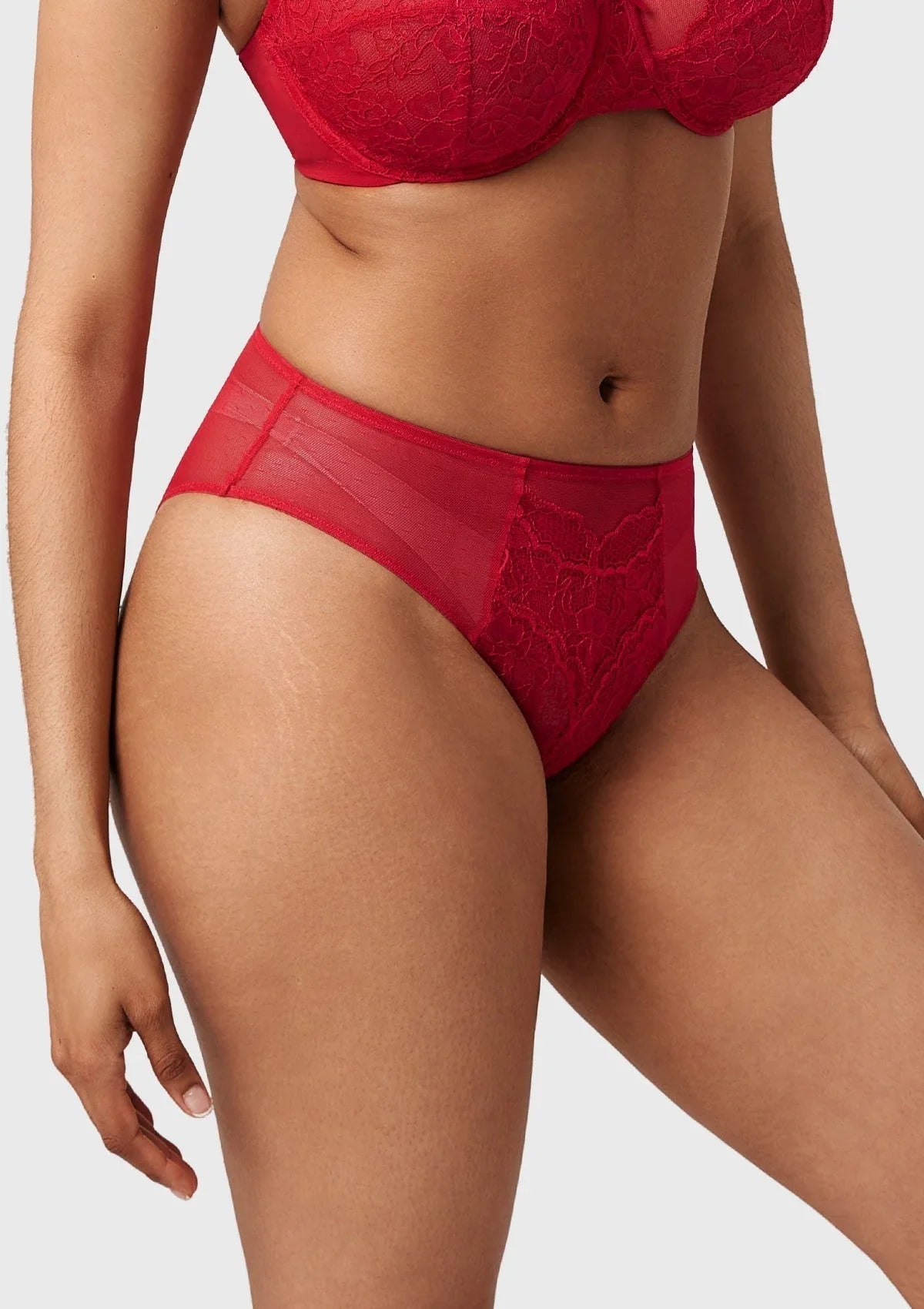 Enchante High-Rise Lace Brief Underwear