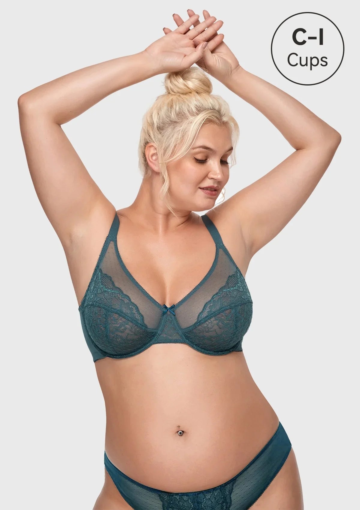 Enchante Lace Unlined Full Coverage Underwire Bra