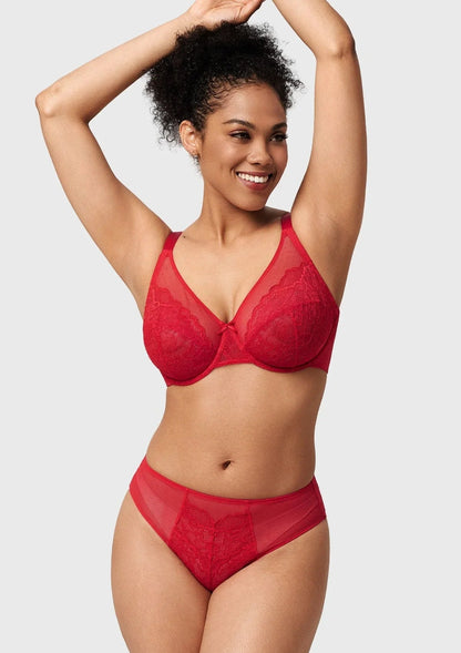 Enchante Lace Unlined Full Coverage Underwire Bra