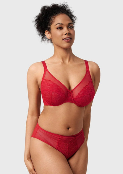 Enchante Lace Unlined Full Coverage Underwire Bra