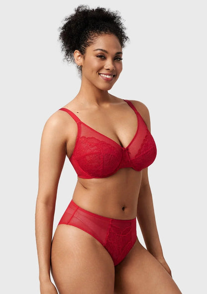 Enchante Lace Unlined Full Coverage Underwire Bra