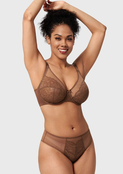 Enchante Lace Unlined Full Coverage Underwire Bra