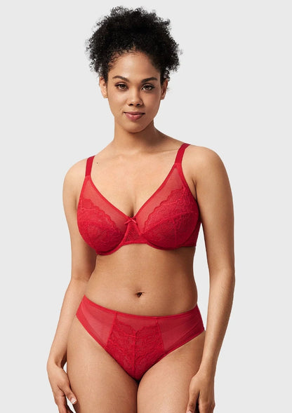 Enchante Lace Unlined Full Coverage Underwire Bra