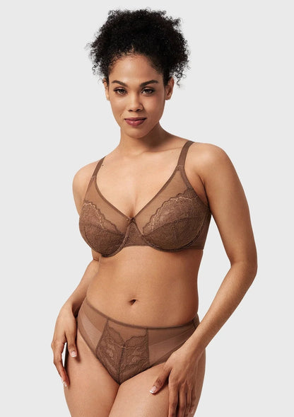 Enchante Unlined Non-padded Lace Underwire Bra