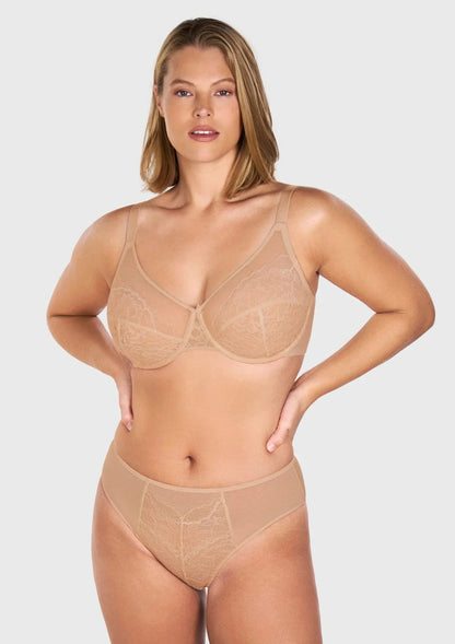 Enchante Lace Unlined Full Coverage Underwire Bra