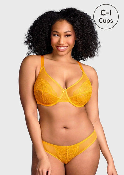 Enchante Lace Unlined Full Coverage Underwire Bra