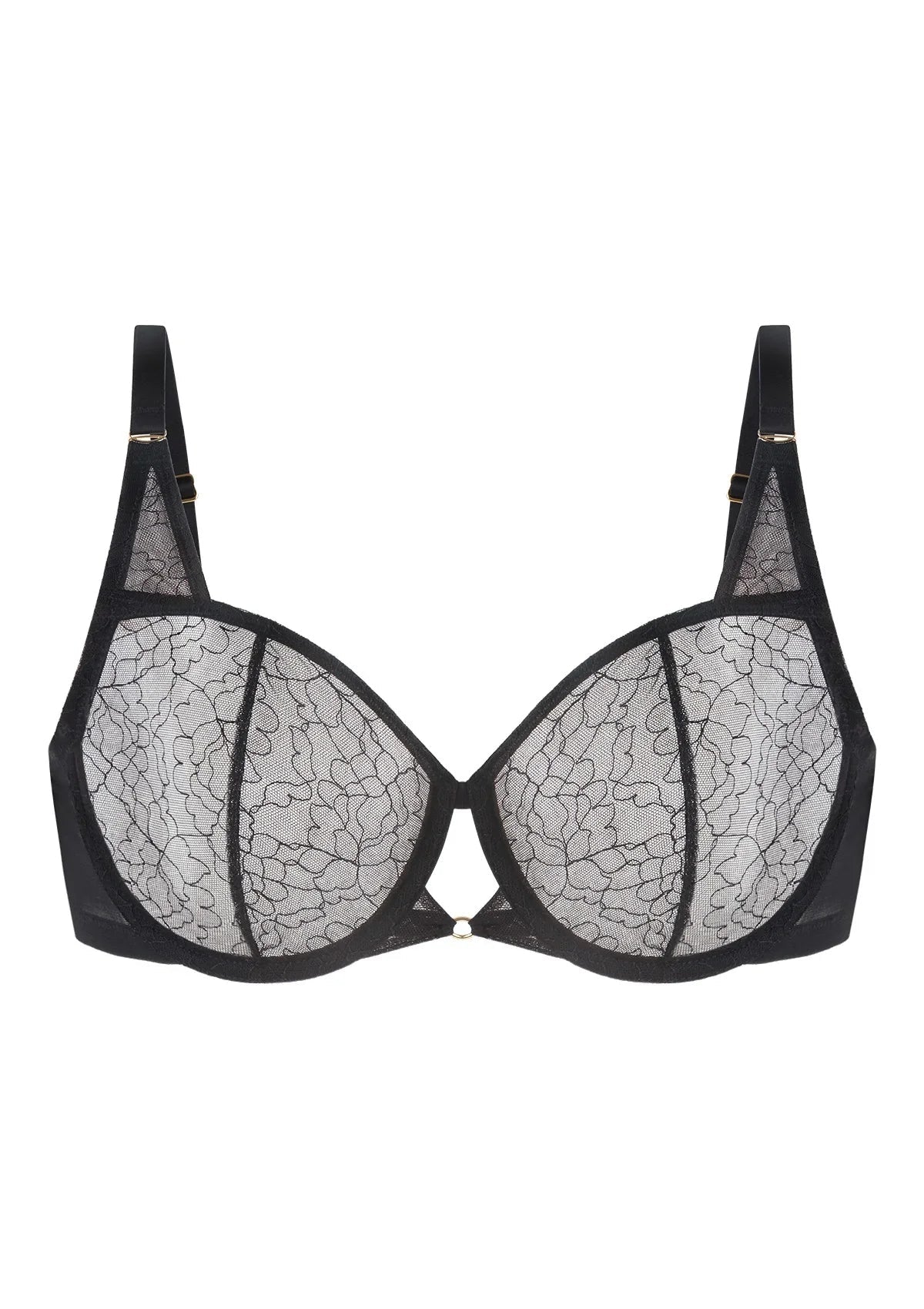 Ethereal Lines Embroidery Unlined Underwire Bra