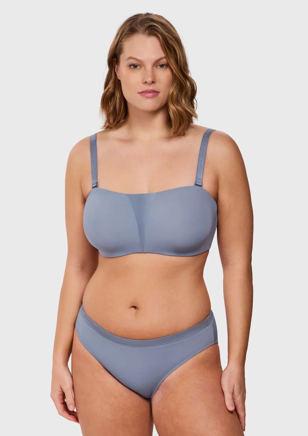 Fiery Unlined Seamless Comfort Underwire Plus Size Bandeau Strapless Bra