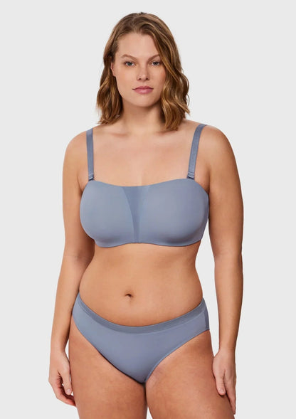 Fiery Unlined Seamless Comfort Underwire Plus Size Bandeau Strapless Bra