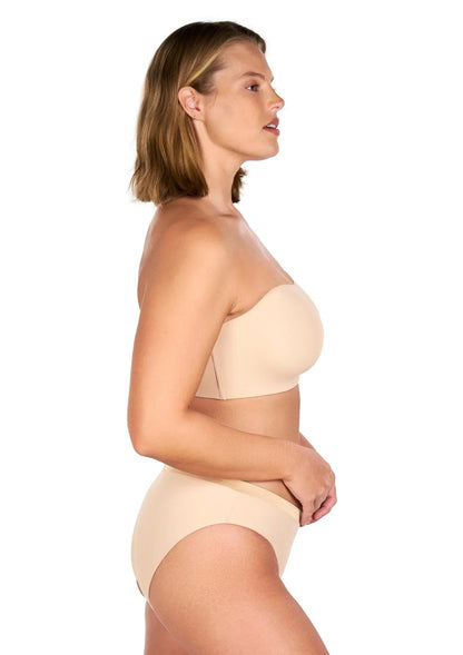 Fiery Unlined Seamless Comfort Underwire Plus Size Bandeau Strapless Bra