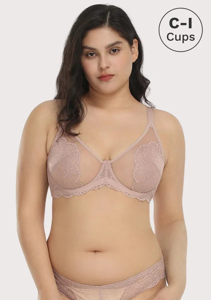 HSIA Blossom Unlined Lace Underwire Bra